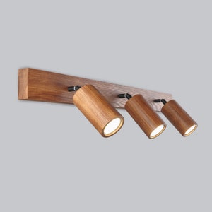 Vanity light Bathroom wooden wall lighting Black walnut