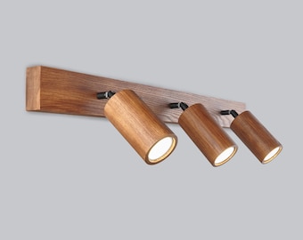 Wood bathroom light - Walnut