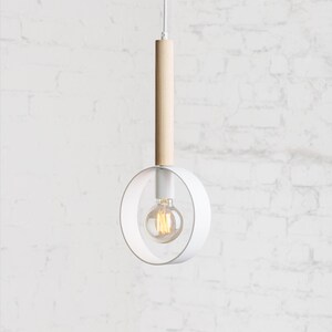 White pendant lighting Minimalist ceiling light Metal