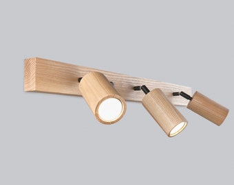 Wooden vanity light