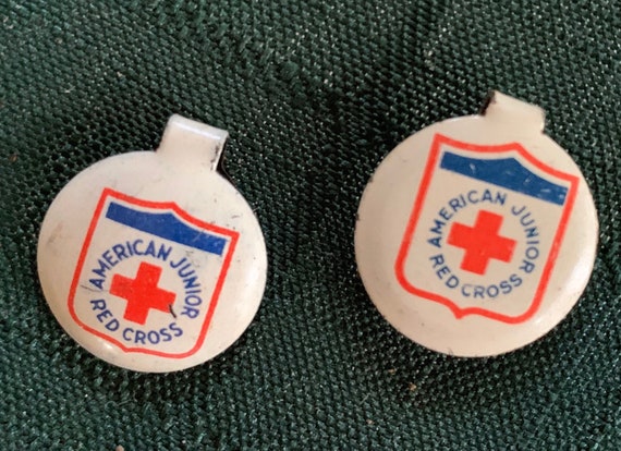 1940’s American Junior Red Cross lapel clips
