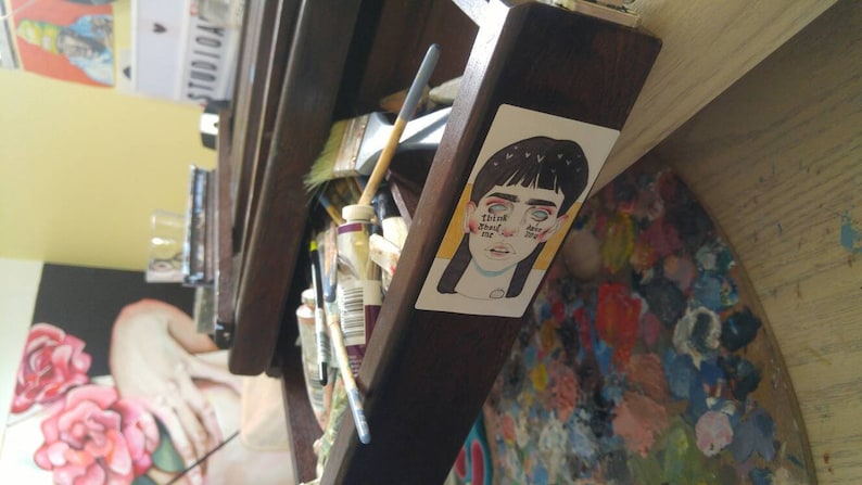 i dare you Cute Decorative Art Sticker think about me
