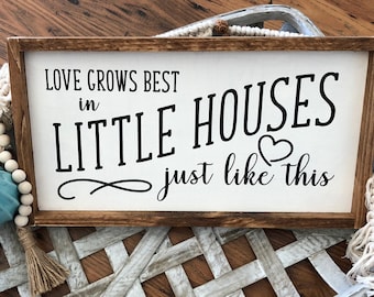 Love grows best in little houses just like ours DIY kit Free shipping DIY Craft night girls night