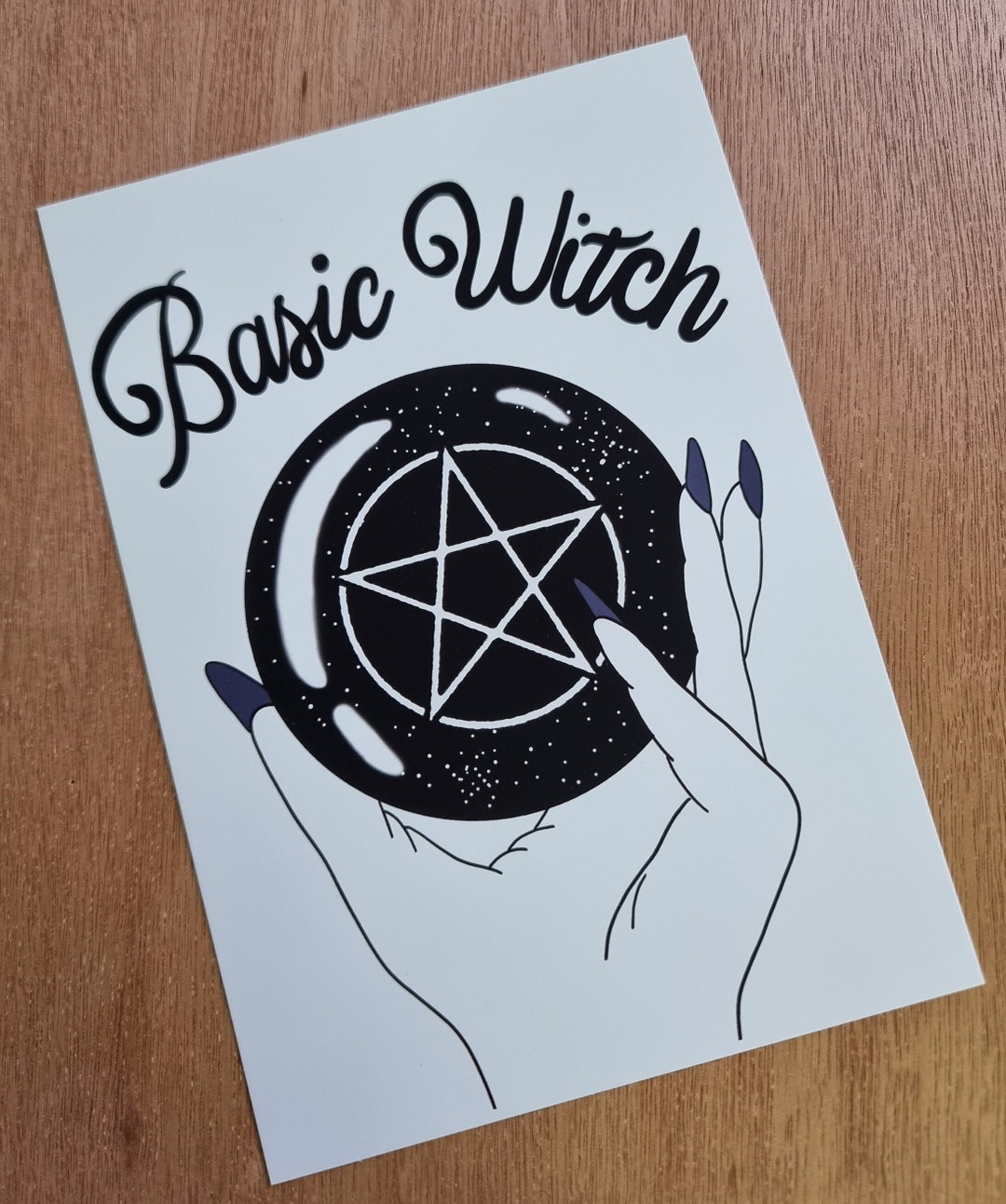 Basic Witch Art Print A5 A4 Holo Matte , Wiccan, Wiccan Decor , Witch ...
