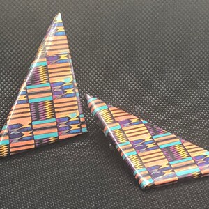 Driehoek Kente doek oorbellen