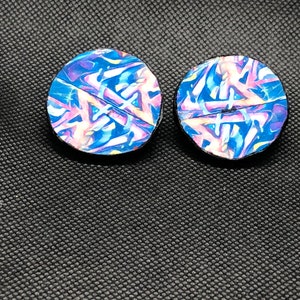 Circle Abstract Graffiti Earrings