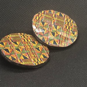 Kreis Kente Tuch Ohrringe
