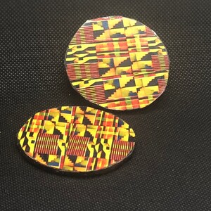 Cirkel Kente doek oorbellen