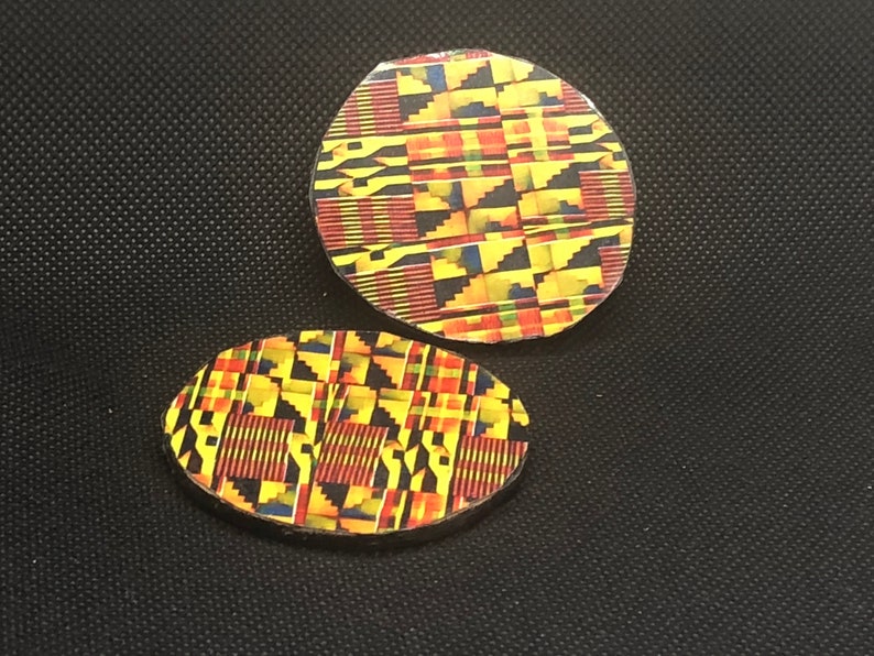 Circle Kente Cloth Earrings Etsy Hong Kong