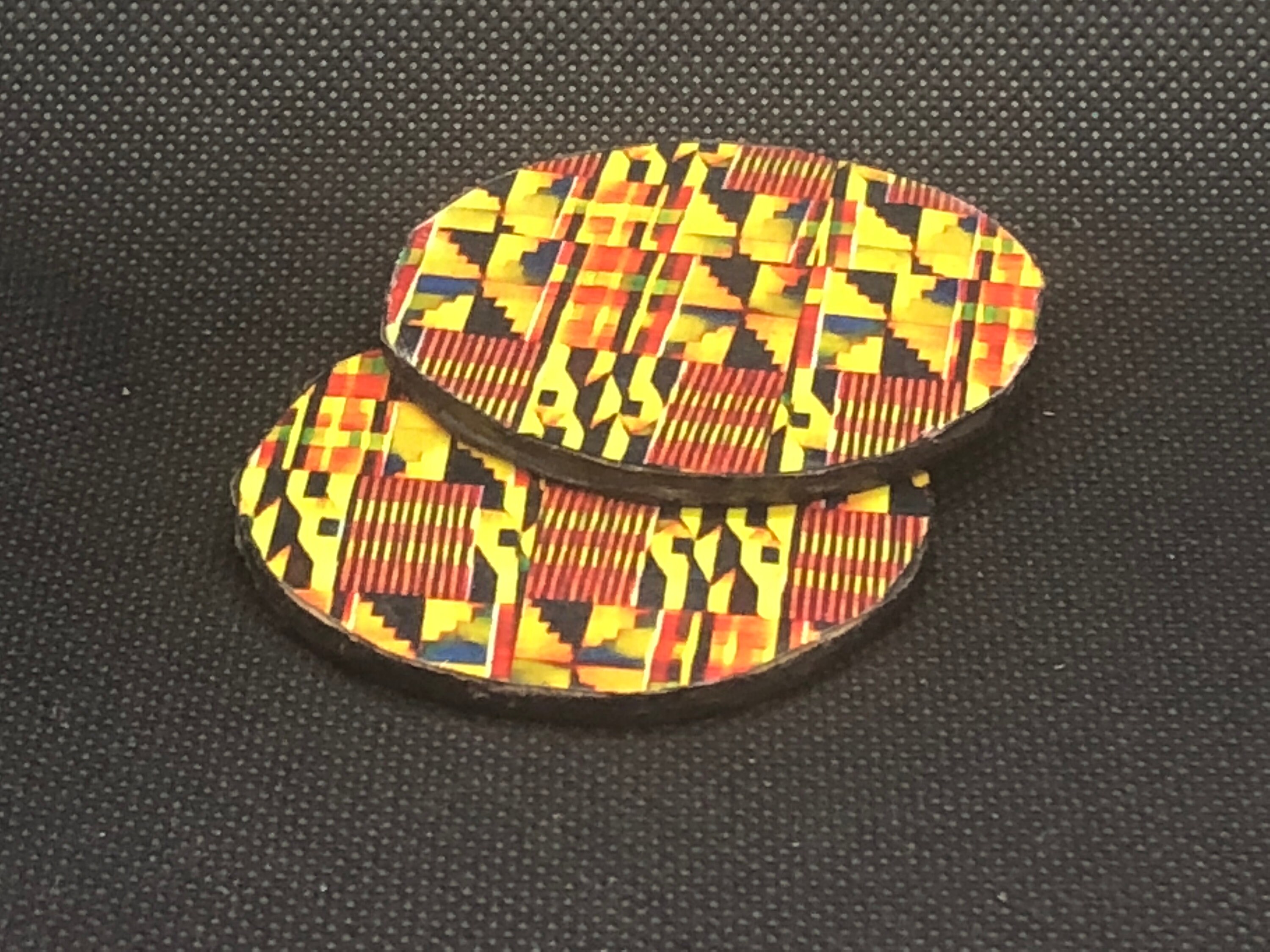 Circle Kente Cloth Earrings Etsy Hong Kong