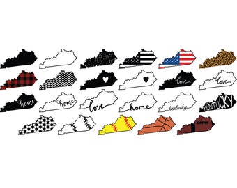 KENTUCKY STATE SVG, Kentucky State Clipart, Kentucky state silhouette cut files for Cricut, Kentucky outline