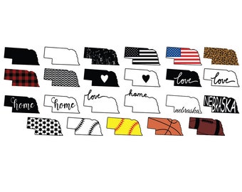 NEBRASKA STATE SVG, Nebraska State Clipart, Nebraska state silhouette cut files for Cricut, Nebraska outline