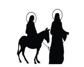 Joseph SVG, Mary SVG, SVG Files, Nativity Svg Files, Cricut, Silhouette Cameo, ScanNCut, Christmas Svg Files, Manger Svg, Clipart, Bethlehem