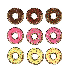 Donut, Donut SVG, Donut SVG Files, Donut Clipart, Cricut, Silhouette Cameo, ScanNCut, Donut SVG Cut Files, Svg Cut Files, Donuts Svg Files