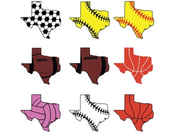 TEXAS FOOTBALL Map for Cricut, Texas Sports Svg Files, Texas Sports Clipart Map, Texas Football Svg Files