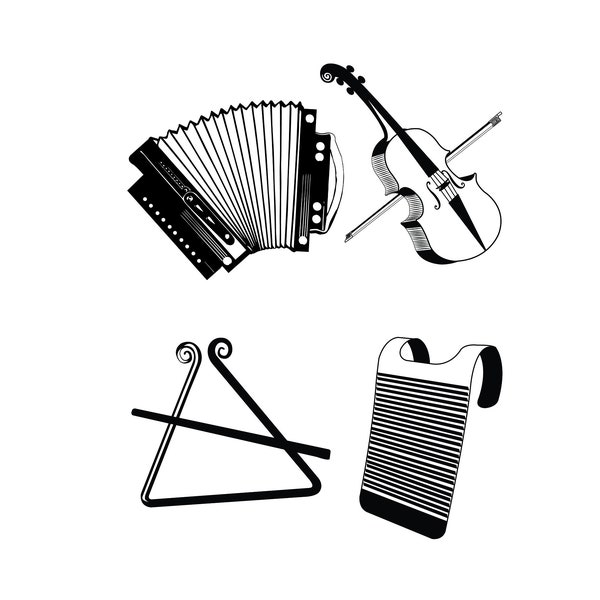 Cajun SVG, Musical Instruments, SVG, Cricut, Silhouette Cameo, ScanNCut, Fiddle Svg, Accordion Svg, Triangle Svg, Washboard Svg, Rubboard