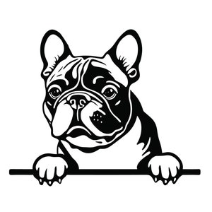 PEEKING FRENCH BULLDOG Svg, Peeking French Bulldog Clipart, Peeking French Bulldog Svg Files For Cricut