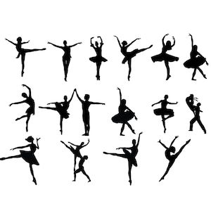 BALLERINA SVG, BALLERINA Silhouette, Ballerina vector, Dancing Couple Svg, Ballerina clipart, Cricut, Silhouette Cameo, ScanNCut, Png, Dxf
