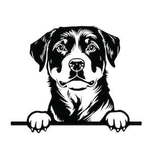 PEEKING ROTTWEILER SVG, Peeking Rottweiler Clipart, Peeking Rottweiler Svg Files For Cricut