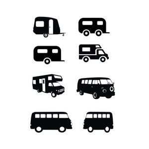 Camper car, Camper car SVG, SVG Files, Camper Van SVG, Cricut, Silhouette Cameo, ScanNCut, Svg cut files, Camper car clipart, Camping Svg