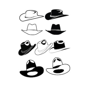 Cowboy Hat, Cowboy Hat SVG, SVG Files, Cowboy Hat SVG Files, Cricut, Silhouette Cameo, ScanNCut, Design, Svg Cut Files, Cowboy Hat Clipart