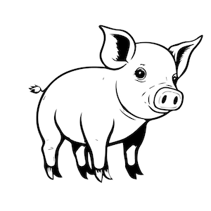 PIG SVG, PIG Clipart, Pig Svg Files For Cricut, Farm Animal Svg Cut File, Cute Pig Svg