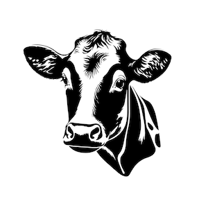 VACHE SVG, clipart VACHE, fichier svg tête de vache pour Cricut, svg de la vie à la ferme, génisse Svg