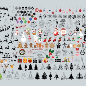 Weihnachten SVG Bündel, Weihnachtscliparts, Weihnachts-Svg-Dateien für Cricut, Weihnachten Schnitt Dateien