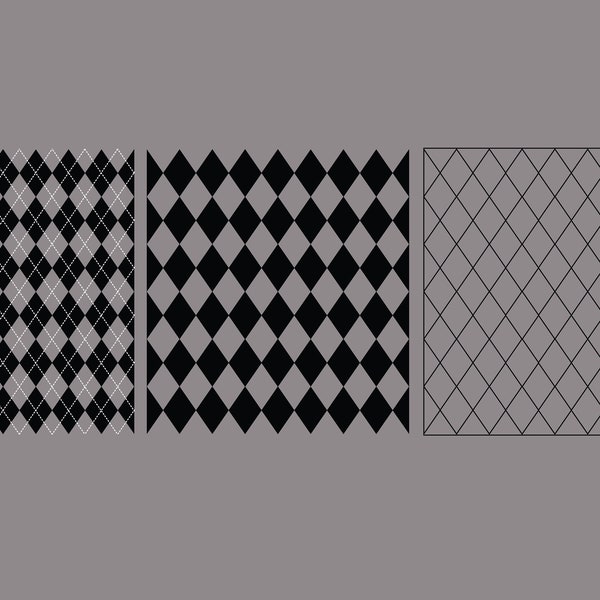 ARGYLE Pattern SVG, Diamond Pattern SVG, Argyle pattern cut files for Cricut, Argyle Template Svg