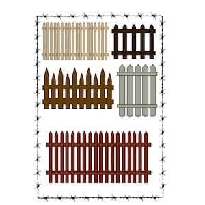 Fence SVG, Fence clipart, SVG, Fence clip art, Cricut, Silhouette Cameo, ScanNCut, Design, Garden fence SVG, Svg files, Svg cut files, Png