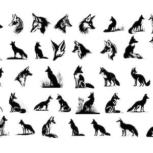 FOX SVG, FOX Clipart, renard svg coupe des fichiers pour Cricut, renard Silhouette Svg coupe fichiers, Svg Animal