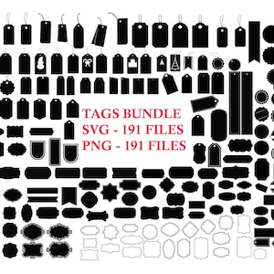 Bundle SVG di TAG e ETICHETTE, Tag Svg per Cricut, Etichette Svg per Cricut, Bordi e cornici svg