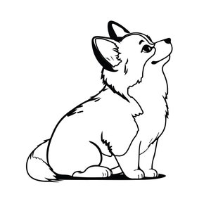 CORGI SVG, CORGI clipart, Corgi Svg-bestanden voor Cricut, Corgi silhouet Svg, hond svg