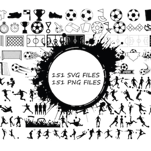 SOCCER SVG Bundle, SOCCER Svg Cut Files For Cricut, Soccer Clipart, Football Svg, Digital Download