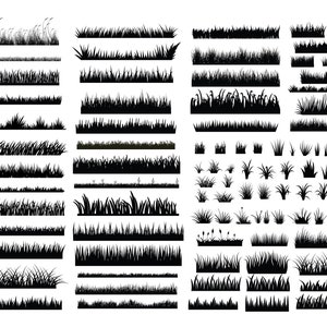 GRASS SVG BUNDLE, clipart di erba in formato svg, file di taglio di erba selvatica in formato svg per Cricut, file di taglio di erba in formato SVG