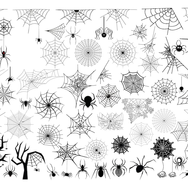 SPIDER WEB SVG Bundle, Spinnennetz Clipart, Spinnennetz SVG für Cricut, Spinnennetz