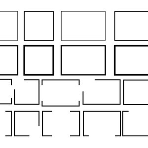 Open RECHTHOEK SVG, RECHTHOEK Svg splitsen, rechthoek omtrek Svg, rechthoek Frame Svg, vierkant Svg splitsen