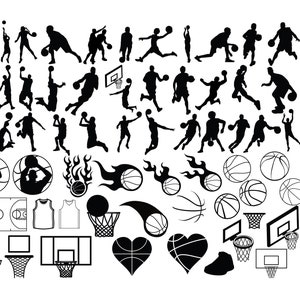 BASKETBALL SVG Bundle, BASKETBALL Clipart, Basketball SVG Cut-Dateien für Cricut, Basketball Silhouette geschnitten