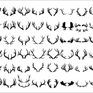 CORNA DI CERVO SVG, clipart di corna di cervo, file di taglio Svg di corna per Cricut, caccia Svg