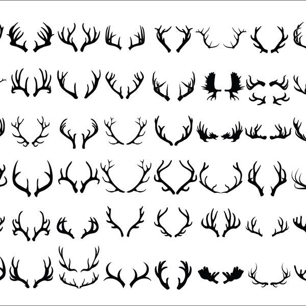 DEER ANTLERS SVG, Deer Antlers clipart, Antlers Svg cut files for Cricut, Hunting Svg