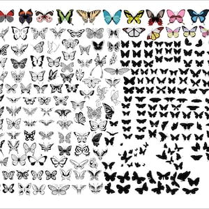 BUTTERFLY SILHOUETTE Bundle SVG, Butterfly Clipart Bundle, Butterfly Svg cut files for Cricut