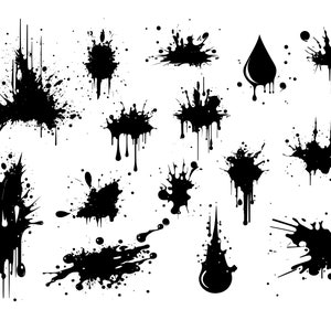 Splatter SVG BUNDLE, Splatter Clipart Bundle, Splatter-Svg-Dateien für Cricut, Paint Splash svg