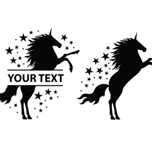 EENHOORN MONOGRAM SVG, Split Unicorn Svg-bestanden voor Cricut, Unicorn gesneden bestanden, Unicorn Split Monogram