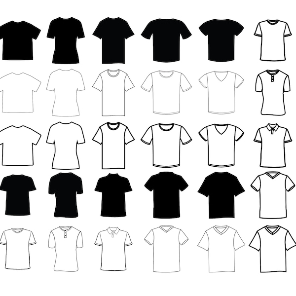 T-SHIRT Outline SVG, TSHIRT Svg Cut files for Cricut, Shirt Outline Svg,  Svg Shirt Outlines