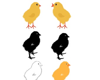Baby Chicken, Baby Chicken SVG, SVG Files, Cricut, Silhouette Cameo, ScanNCut, Baby Chicken Clipart, Baby Chick Cut Files, Chick Svg Files