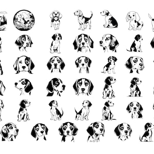 BEAGLE SVG, BEAGLE Clipart, Beagle Svg Files For Cricut, Beagle Silhouette Svg, Dog svg