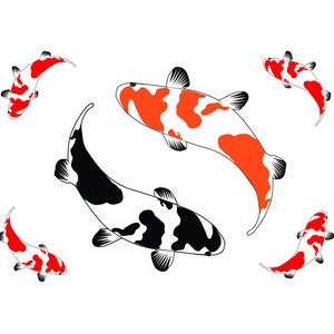 KOI, Koi SVG, Koi SVG Files, Koi Fish, Silhouette Cameo, Cricut, ScanNCut, Koi Fish Svg, Koi Svg Cut Files, Svg Files, Koi Fish Clipart
