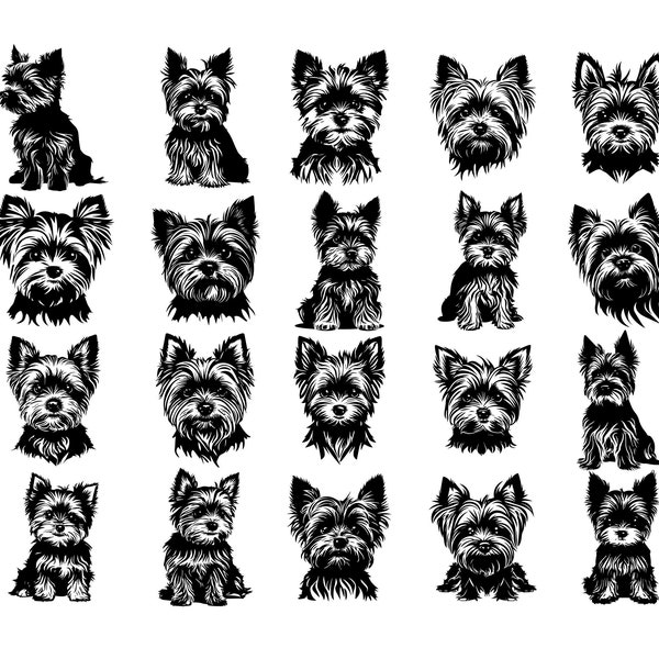 YORKSHIRE TERRIER SVG, Yorkshire Terrier Clipart, Yorkshire Terrier Svg Files For Cricut