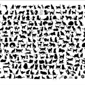 KATZEN Bundle SVG, KATZEN Svg Schnittdateien für Cricut, Katzen Clipart, Katze Silhouette geschnitten, Kätzchen