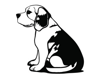 BEAGLE SVG, BEAGLE Clipart, Beagle Svg-filer för Cricut, Beagle Silhouette Svg, Hund Svg